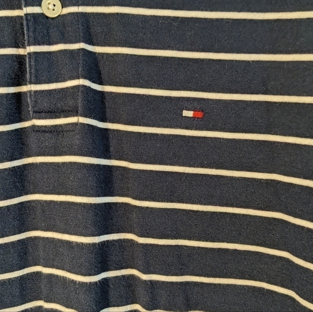 TOMMY Hilfiger Polo shirt size XL, Navy with white - Picture 2 of 8